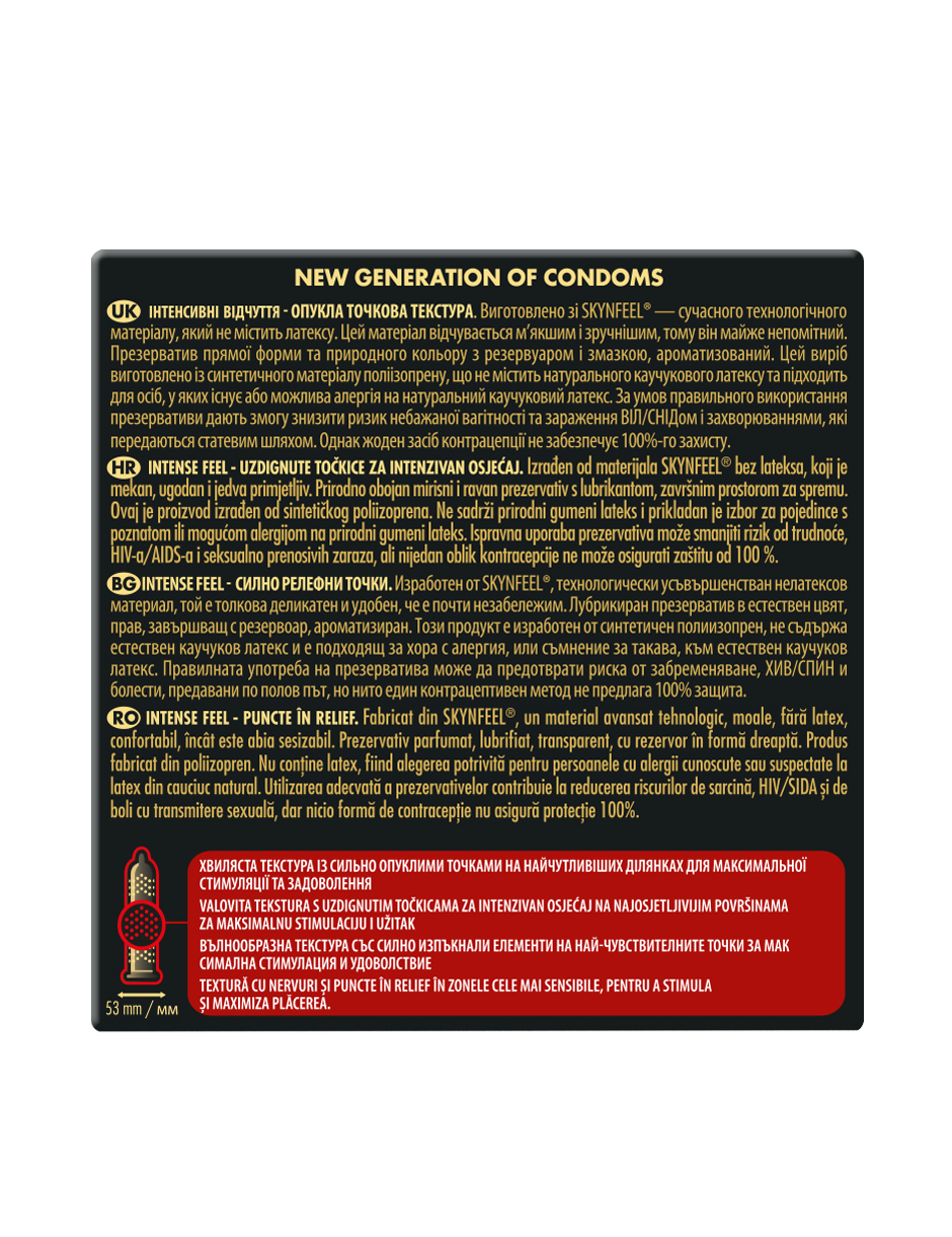 PREZERVATIVE SKYN INTENSE FEEL 3 bucăți NON LATEX